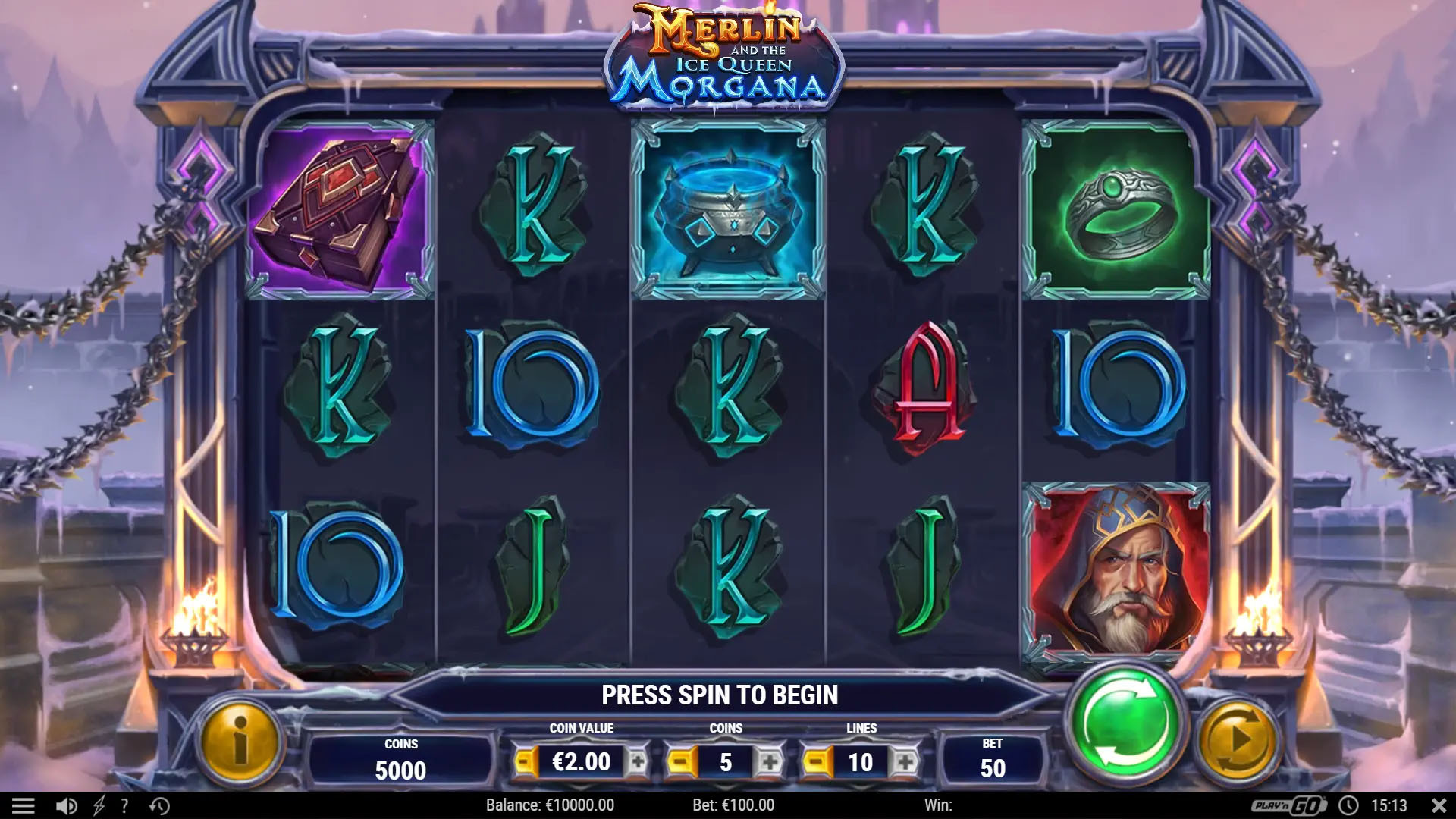 Merlin and the Ice Queen Morgana slot review